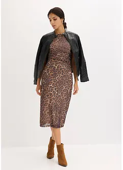 Midikleid aus softem Mesh, bonprix