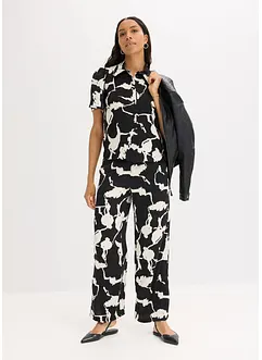 Pantalon palazzo en satin fluide, bonprix