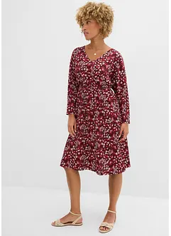 Robe en jersey crêpe gaufré, bonprix