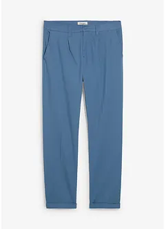 Regular-Fit Bundfaltenhose aus Baumwoll-Twill, Straight, bonprix