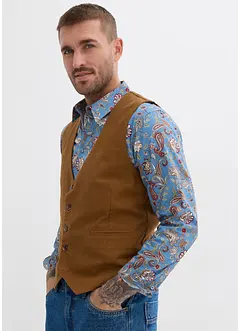 Gilet de costume en toile de coton, bonprix