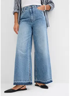 Wide-Leg-Jeans High Waist, cropped, bonprix