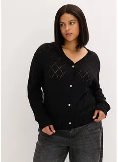 Gilet en maille ajourée, bonprix