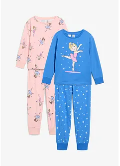 Lot de 2 pyjamas 100% coton (ens. 4 pces), bonprix