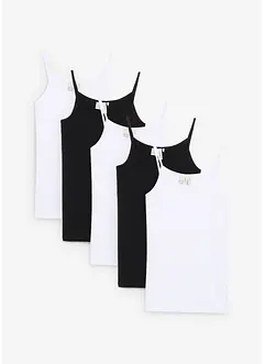 Lot de 5 débardeurs doux, bonprix