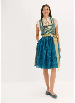 Dirndl avec tablier à sequins (ens. 2 pces), bonprix