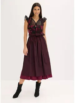 Dirndl mit Samt in Midilänge (2-tlg.Set), bonprix