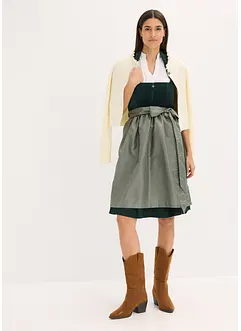 Dirndl avec corsage en velours et tablier en satin, bonprix