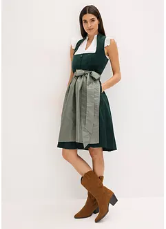 Dirndl mit Samt-Mieder und Satin-Schürze (2-tlg.Set), bonprix