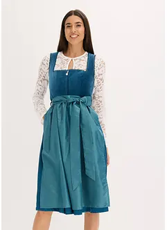Dirndl mit Samt in Midilänge (2-tlg.Set), bonprix