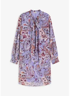 Robe-tunique en mousseline avec col lavallière, bonprix
