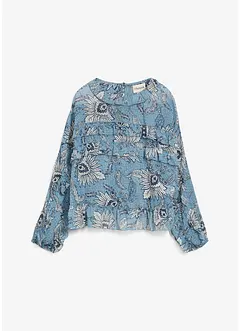 Blouse en mousseline à volants, bonprix
