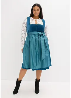 Dirndl mit Samt in Midilänge (2-tlg.Set), bonprix