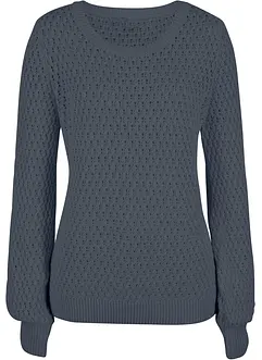 Pullover mit Strukturstrick aus Baumwollmix, bonprix