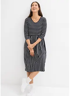 Baumwoll-Jerseykleid, Midilänge, bonprix