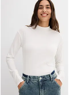 T-shirt manches longues côtelé, bonprix