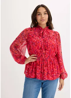 Blouse à lavallière en crêpe, bonprix