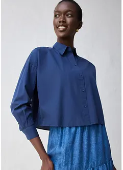 Chemisier court et oversize en coton et soie, bonprix