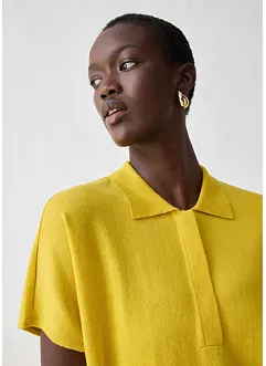 Feinstrickpullover mit Wollanteil und Polokragen, bonprix