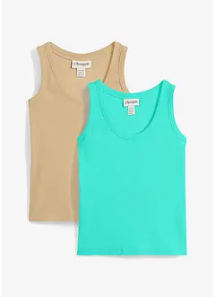 Lot de 2 débardeurs coton, bonprix