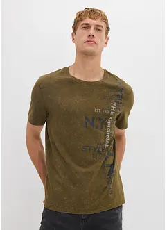 T-Shirt in gewaschener Optik aus reiner Bio-Baumwolle, bonprix
