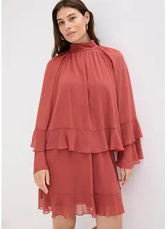 Chiffonkleid mit Volants, bonprix
