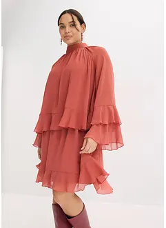 Chiffonkleid mit Volants, bonprix