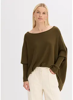 Pull en fine maille, viscose majoritaire, bonprix