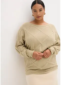 Pullover mit horizonatalem Zopfmuster, bonprix