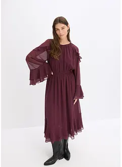 Chiffonkleid mit Volants, bonprix