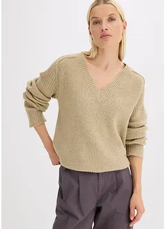 Pull col V oversize, bonprix