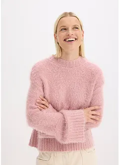Pull boxy en maille poilue moelleuse, bonprix