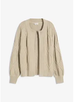 Gilet en maille torsadée, bonprix