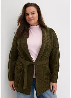 Grobstrickjacke mit Zopfmuster, bonprix