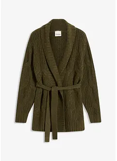 Gilet en grosse maille à motif torsadé, bonprix