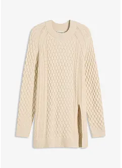 Pull long et fluide en viscose mélangée, bonprix