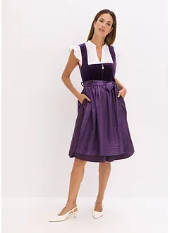 Dirndl mit Samt in Midilänge (2-tlg.Set), bonprix