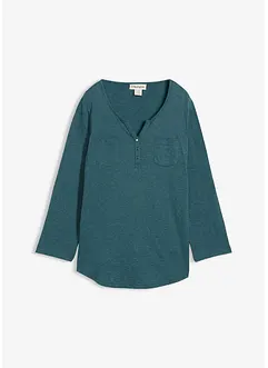 Baumwoll-Henleyshirt mit Knopfleiste, bonprix