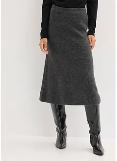 Jupe midi en maille, bonprix