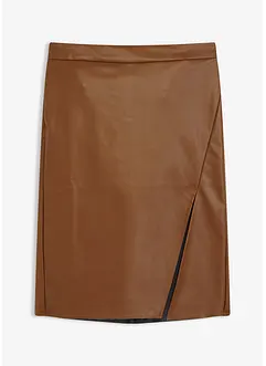 Bleistiftrock aus Lederimitat, bonprix