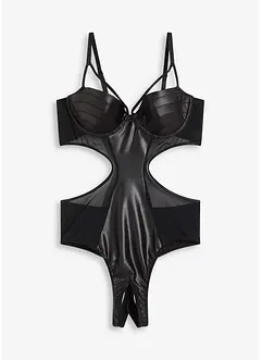 Stringbody ouvert mit Wetlook, bonprix