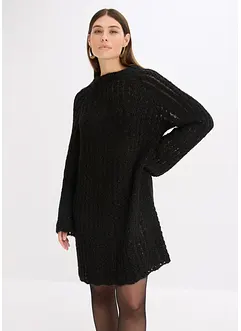 Robe courte en maille à nœud en satin, légèrement transparente, bonprix