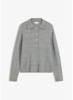 Pull polo avec laine, bonprix