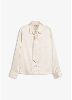Satinbluse mit abnehmbarer Krawatte (2-tlg.), bonprix