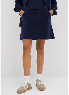 Jupe courte en velours côtelé, bonprix