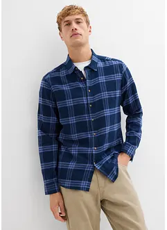 Flanell-Langarmhemd aus reiner Bio-Baumwolle, bonprix