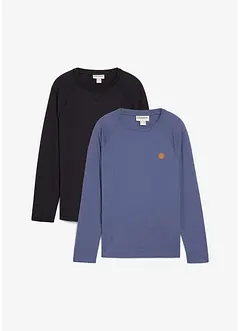 Langarmshirt (2er Pack) aus reiner Bio-Baumwolle, bonprix