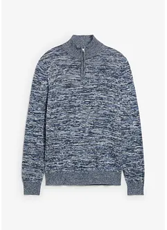 melierter Troyer aus weichem Baumwoll-Mix, bonprix