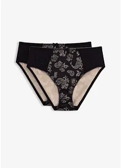 Lot de 2 slips Maxi avec dentelle, bonprix