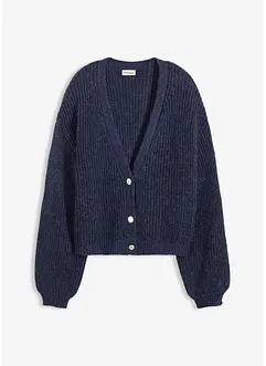 Gilet court et oversize en maille brillante, bonprix